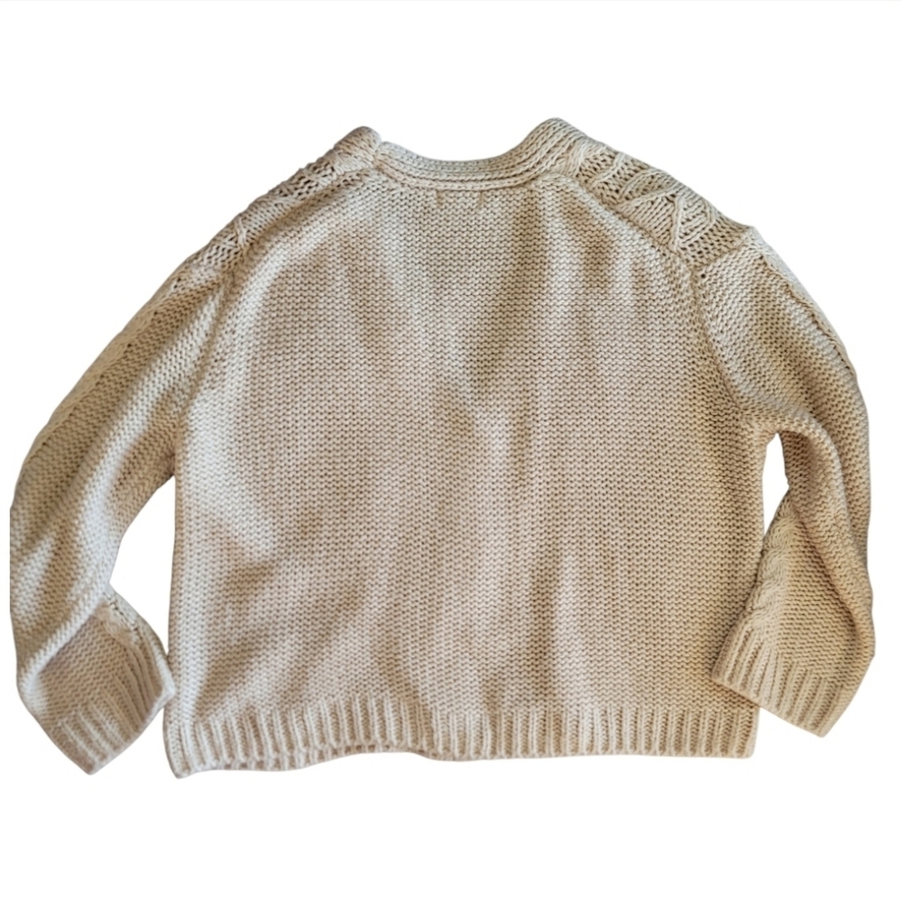 EUC 525 America Cozy Cream Cable Knit Cardigan - Picture 5 of 8